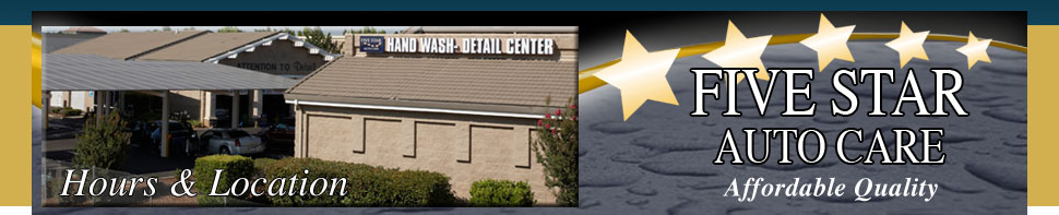 Five Star Auto Care, Hand Car Wash, Rocklin, Roseville, Lincoln